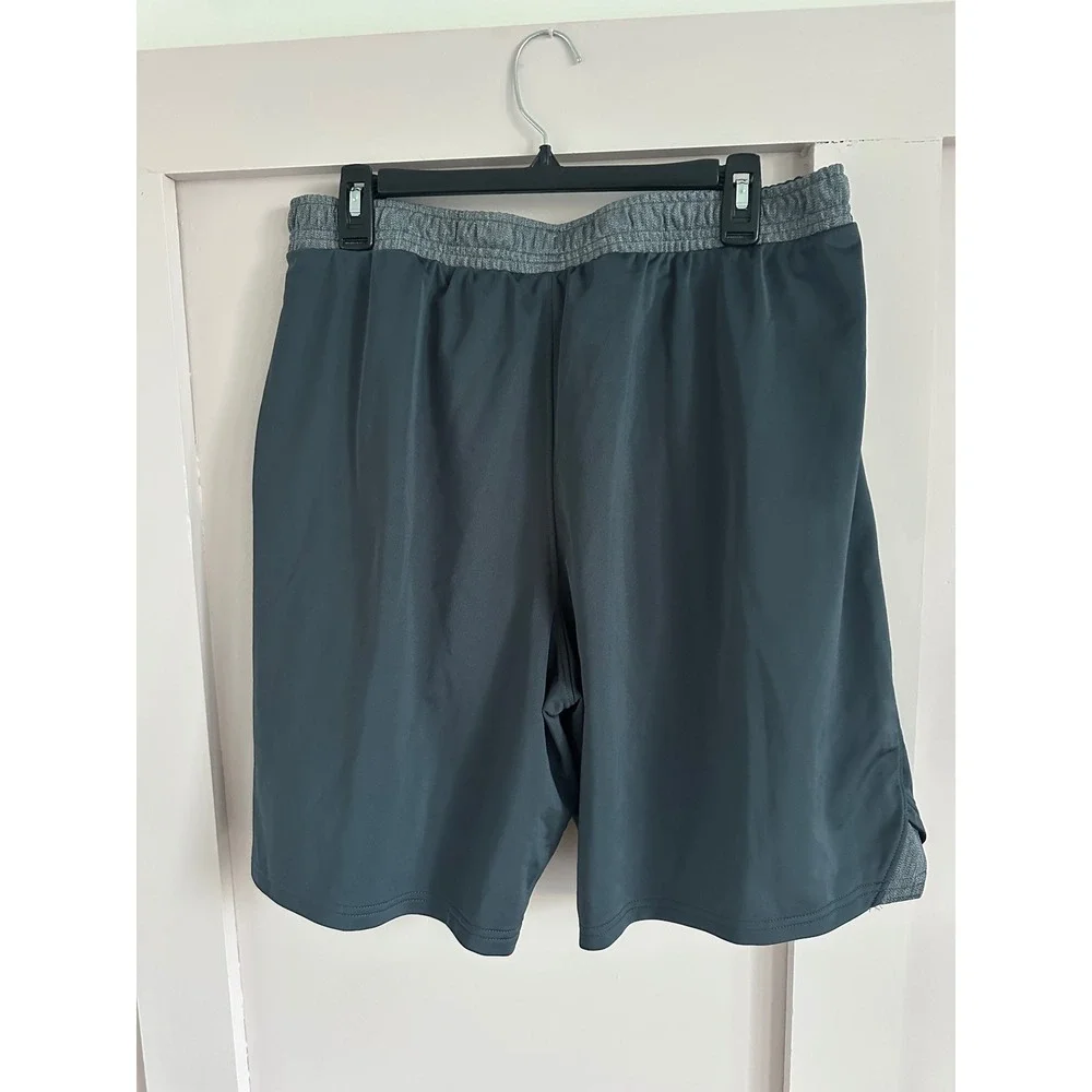 Under Armour Mens XL Gray Loose Fit Athletic Gym Training Shorts Drawstring 10in - Picture 2 of 7